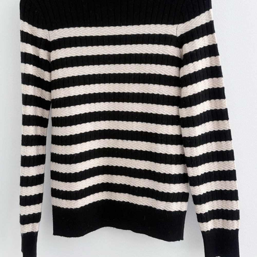 Lingua Franca Morrissey Stripe Turtleneck Small - Picture 6 of 7